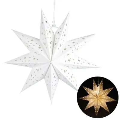 Image de Étoile décorative en papier avec éclairage LED - Arpex