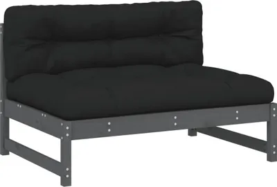 Imagen del producto de Sofá de centro gris de vidaXL, 120x80 cm, estructura de madera maciza de pino