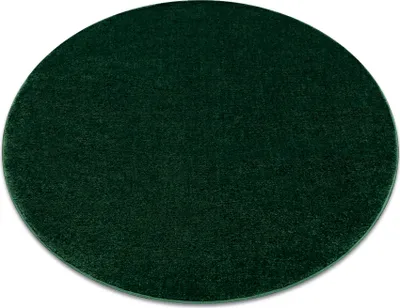 Produktbild von Teppich SOFTY Kreis glatt, einfarbig forest grün Grün rund 120 cm