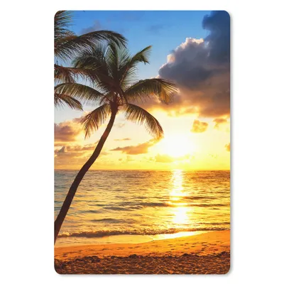 Produktbild von MuchoWow® Mauspad Mousepad Strand - Horizont - Sonnenuntergang - Palme - Meer 40x60 cm - Mousepads - Maus Mat - Pad - Mausunterlage - Schreibtisch Accesoire