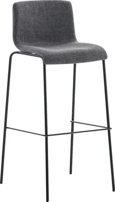 Produktbild von CLP Barhocker Hover stapelbar Stoffbezug Vierfußgestell bis 150 kg blau Gestell Farbe schwarz