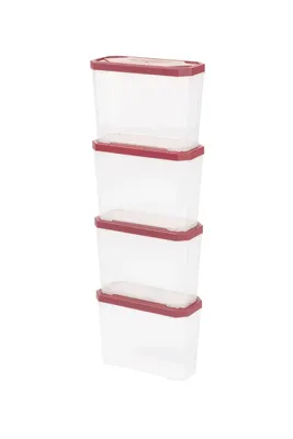 Produktbild von 5 Packungen PARKSIDE Kleinteilebox mit separatem Deckel rutschstabiles Stapeln 4er Set Größe S