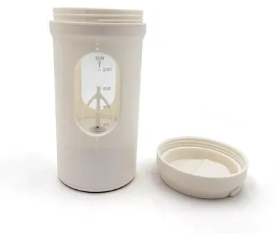 Produktbild von Elektrischer Protein Shaker - USB-wiederaufladbarer Mischbecher - 300 ml - Automatischer Rührbecher - Für Kaffee-, Protein- und Milchshakepulver - Weiß