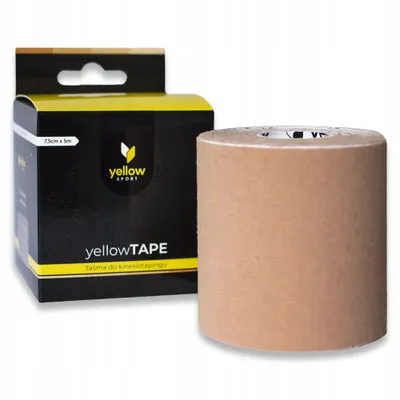 Obrázek produktu pro yellowSPORT yellowTAPE - Kineziotapingová páska - 7,5 cm x 5 m - Béžová - 1 ks.