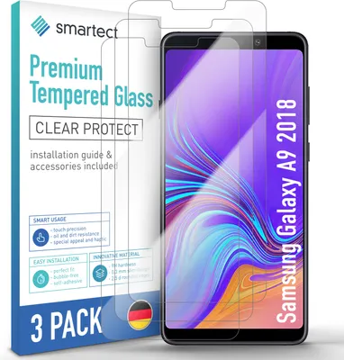 Produktbild von 3x Schutzglas Panzerfolie Klar für Samsung Galaxy A9 2018 Displayschutz Hartglas
