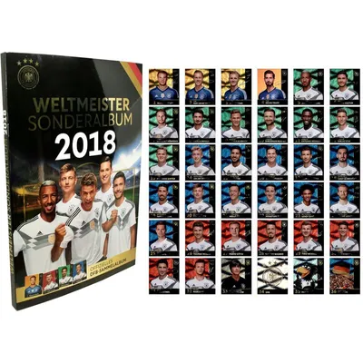 Produktbild von WM 2018 REWE Sammelkarten - 1x Komplettsatz GLITZER + 1x Album