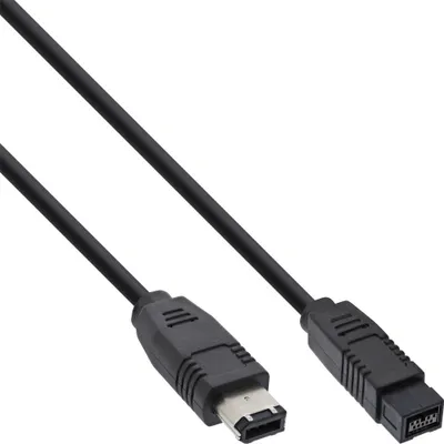 Immagine prodotto di InLine® 36905 Cavo FireWire, IEEE1394 da 6 pin maschio a 9 pin maschio, nero, 5 m