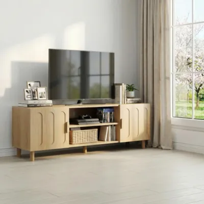 Produktbild von TV-Schrank, TV-Boards für 55/65-Zoll-Fernseher, mit Stauraum, Schlafzimmer
