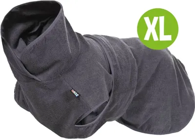 Produktbild von Rukka Pets Micro-Light-Bademantel graphite, Größe: XL / Rückenlänge: 68 cm
