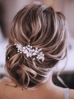 Produktbild von lberhochzeit Kristall Haarranke Blumenblatt Kopfschmuck Hochzeitshaarschmuck für die Braut (silber)