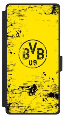 Produktbild von NIVOCASE Klapphülle für Samsung Galaxy S25 Ultra Handyhülle aus Kunst Leder NIVOflip schwarz BVB Borussia Dortmund Offizielles Lizenzprodukt