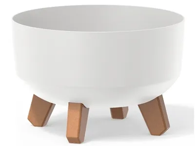 Obrázek produktu pro nabbi Plastový květináč na nožičkách DGRL240L 23,5 cm - bílá