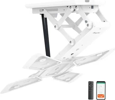 Immagine prodotto di EasyLife - Supporto da soffitto per TV Smart Home orientabile elettricamente da 23 a 55 pollici, VESA fino a 400x400 (bianco)