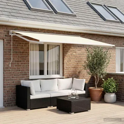 Produktbild von vidaXL Markisenersatzstoff Creme 400 x 300 cm Polyester