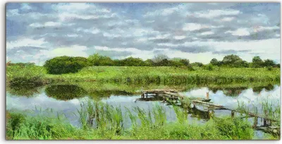 Produktbild von Coloray Acrylbild 100x50  Wandbild Acrylbilder Landschafts Malerei Digitale Kunst