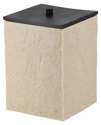 Produktbild von TENDANCE | Kosmetikeimer - Badeimer - beige - 8L - Bad Mülleimer mit Deckel - Steinstruktur - für das Badezimmer