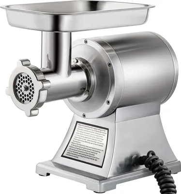 Zdjęcie produktu dla SucceBuy Komercyjna elektryczna maszynka do mielenia mięsa, 1100W, 1,5HP, 220RPM, stal nierdzewna, maszynka do mielenia mięsa i nadziewarka do kiełbas do użytku przemysłowego i domowego, srebrna