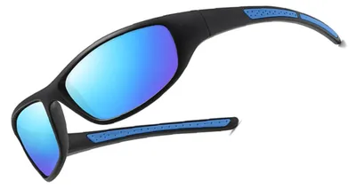 Immagine prodotto di INF Occhiali da Sole Sportivi Polarizzati 1027-zt con Custodia — Lenti TAC Polarizzate, Protezione UV, Montatura PC+TAC Blu