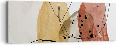 Produktbild von Bild auf Leinwand - Leinwandbild - Einteilig - Aquarell Abstraktion Formen - 90x30cm - Wand Bild - Wanddeko - Wandbilder - Leinwanddruck - Bilder - Wanddekoration - Leinwand bilder - AB90x30-4658