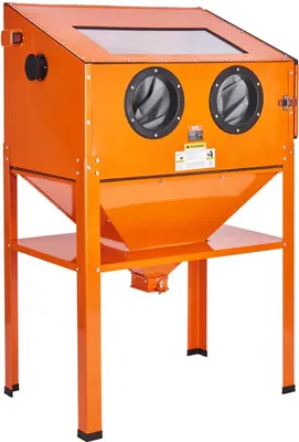 Image de Cabine de sablage de 60 gallons avec support, pistolet de sablage et 4 buses