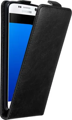 Produktbild von Cadorabo Hülle für Samsung Galaxy S7 Schutz Hülle in Schwarz Flip Etui Handyhülle Case Cover