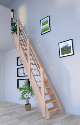 Obrázek produktu pro Schodiště Pertura Kybele Lepené dřevo buk bez podstupnic buk rovné 61,5 cm 12/13