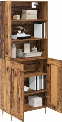 Obrázek produktu pro vidaXL Highboard old wood 69,5 x 34 x 180 cm materiál na bázi dřeva