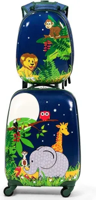 Immagine prodotto di Set da viaggio per bambini con valigia a rotelle