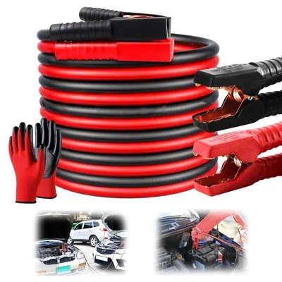 Produktbild von Starthilfekabel Auto 4m 2000A mit Handschuhen und Aufbewahrungstasche