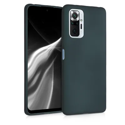 Produktbild von kwmobile Case kompatibel mit Xiaomi Redmi Note 10 Pro Hülle - Schutzhülle aus Silikon metallisch schimmernd - Handyhülle Metallic Petrol