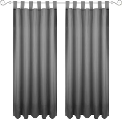 Zdjęcie produktu dla Zasłona z pętelkami 140x145 cm (szerokość x długość) w kolorze antracytowym, nieprzezroczysta zasłona, zasłona z pętelkami w wielu wariantach