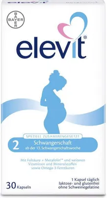 Produktbild von elevit 2 Schwangerschaft Kapseln, 30 St. Kapseln
