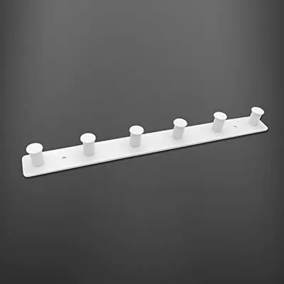 Produktbild von Garderobenhaken Edelstahl, Wandhaken Selbstklebend & Schrauben, Wei? Garderobenleiste Hakenleiste mit 6 Hakens, Kleiderhaken Wand