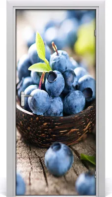Produktbild von Tulup Türaufkleber 95x205 cm Dekorative Aufkleber Selbstklebend Wasserdichte Tapete Abnehmbar Schlafzimmer Wohnzimmer Wohnkultur - Preiselbeeren