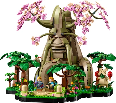 Produktbild von LEGO The Legend of Zelda Deku-Baum 2-in-1, Bauset mit 4 Minifiguren zum Sammeln, Modell zum Umgestalten und Ausstellen, Geschenk und Sammlerstück für erwachsene Sammler und Fans 77092