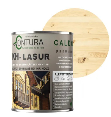 Produktbild von Contura KH Lasur 500ml 3in1 Holzlasur Holzschutzlasur UV- Holzschutz Holzöl Dünnschichtlasur - Farblos