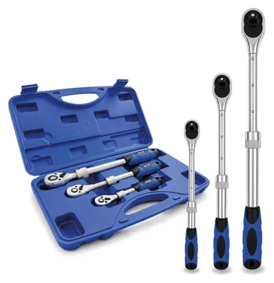Produktbild von Bituxx Teleskop Ratschen Set 3-tlg Blau MS-17464