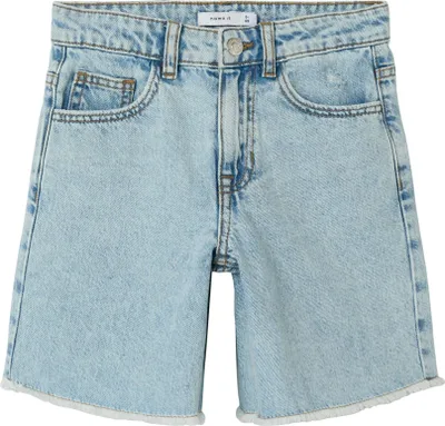 Produktbild von NAME IT Mädchen Jeansshorts mit ausgefranstem Saum Größe: