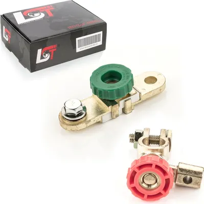 Produktbild von 2x Batterie Trennschalter Rundknopf rot grün für ALFA ROMEO für FIAT für TOYOTA