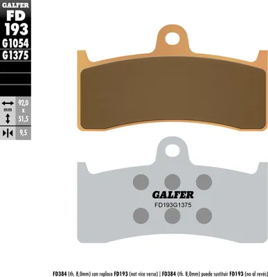 Produktbild von Bremsbeläge Kh249 Gesintert Metallic (Gold) Sport