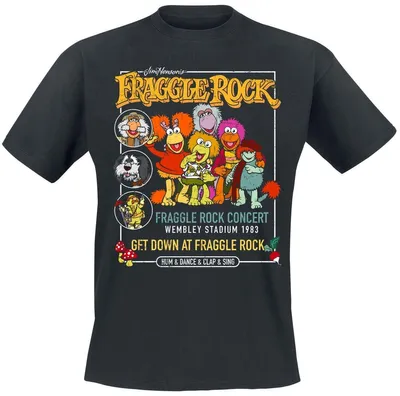 Obrázek produktu pro Tričko s motivem Fraggle Rock, pánské, černé, velikost XXL