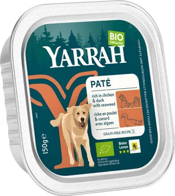 Productafbeelding van Hondvoer, paté, natvoer - Kip en eend, glutenvrij, 150g