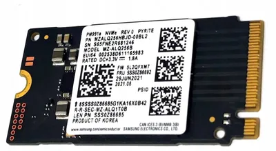 Obrázek produktu pro SSD disk Samsung M.2 256 GB M.2 PCIe NVMe PM991a MZALQ256HAJD