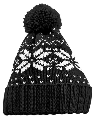 Obrázok produktu pre Beechfield - Čiapka „Snowstar“ pre pánov/dámy Uni FK1446 (jednotná veľkosť) (čierna/biela)