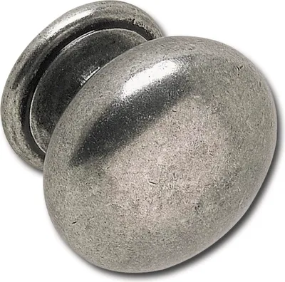 Produktbild von Möbelknopf (Möbelknauf) Omaha ø 33mm Tiefe 27mm Möbelgriff ZN altsilber