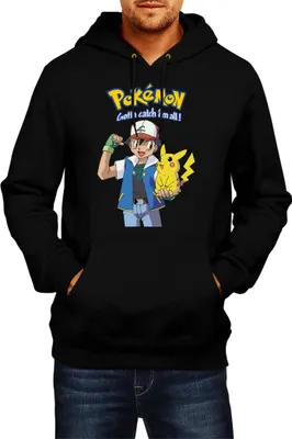 Produktbild von Herren Kapuzenpullover Japan Manga Anime Comics Pokemon 012, Man S / Schwarz