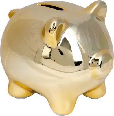 Produktbild von Sparschwein – Großes Sparschwein Gold – Viel Glück