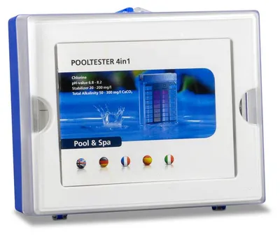 Produktbild von Lovibond 4 in 1 Pooltester im transparenten Minikoffer