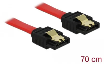 Produktbild von DeLOCK 82678, 0,7 m, SATA 7-pin, SATA 7-pin, Stecker/Stecker, Rot