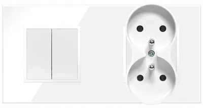 Produktbild von Adelid Quadra Glas-Schalter & Steckdose Weiß